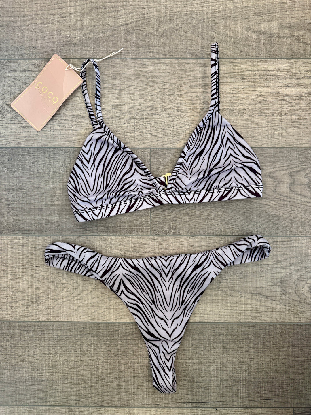 Louie Bikini Top | Zebra