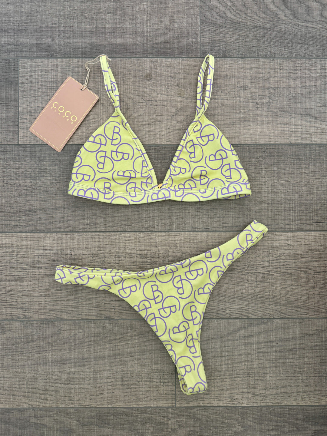 Louie Bikini Bottom | Yellow Coco Blanco