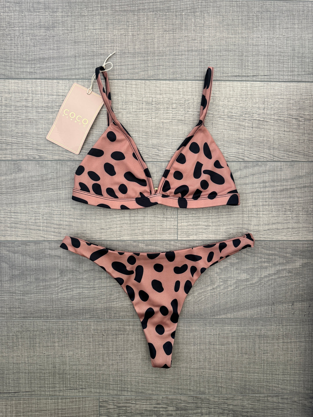 Louie Bikini Top | Brown Dotty