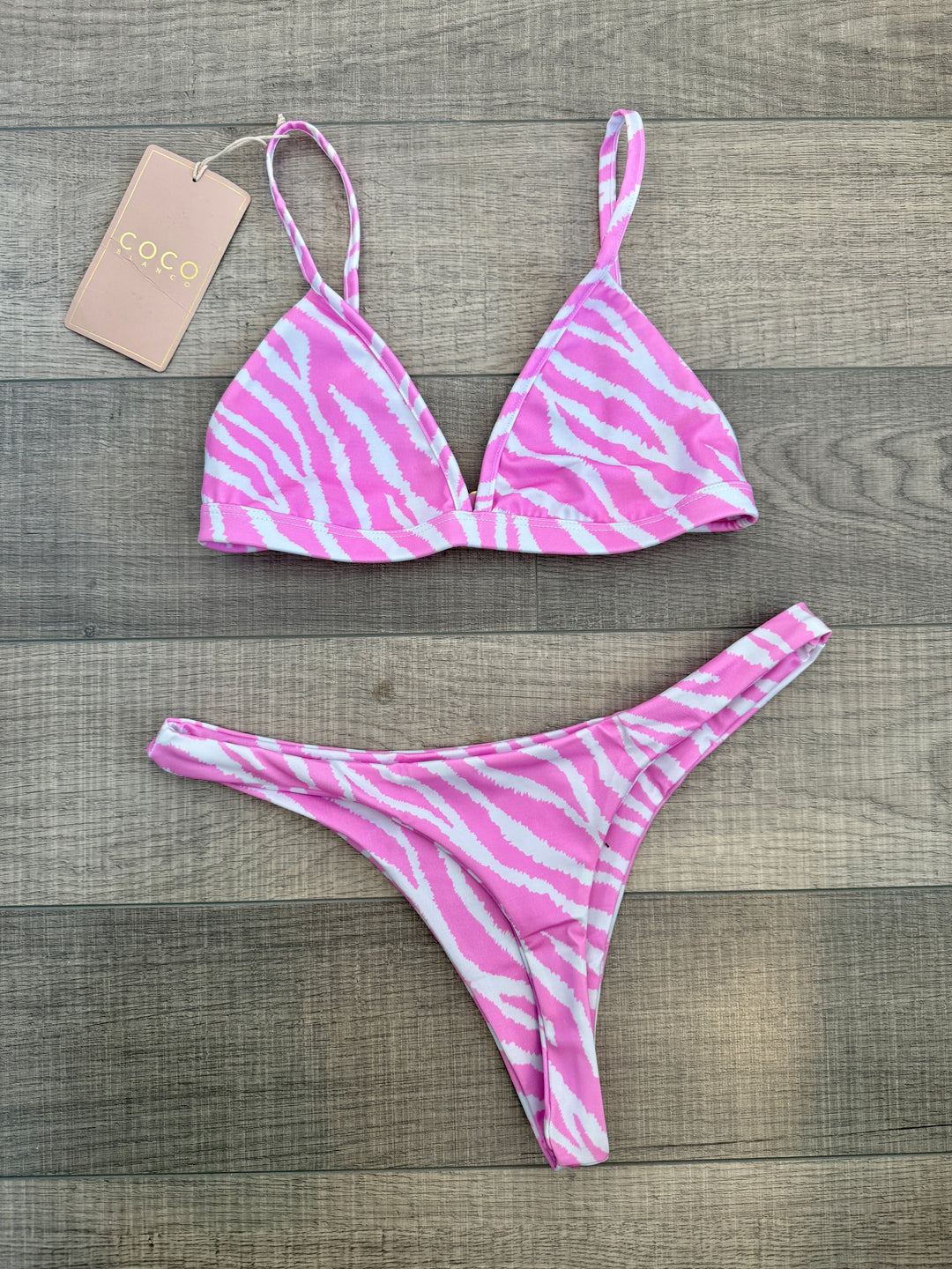 Louie Bikini Bottom | Pink Zebra