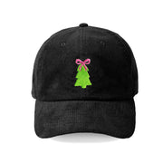 Christmas Tree Corduroy Cap