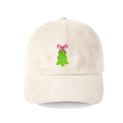 Christmas Tree Corduroy Cap