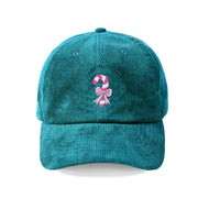 Candy Cane Corduroy Cap