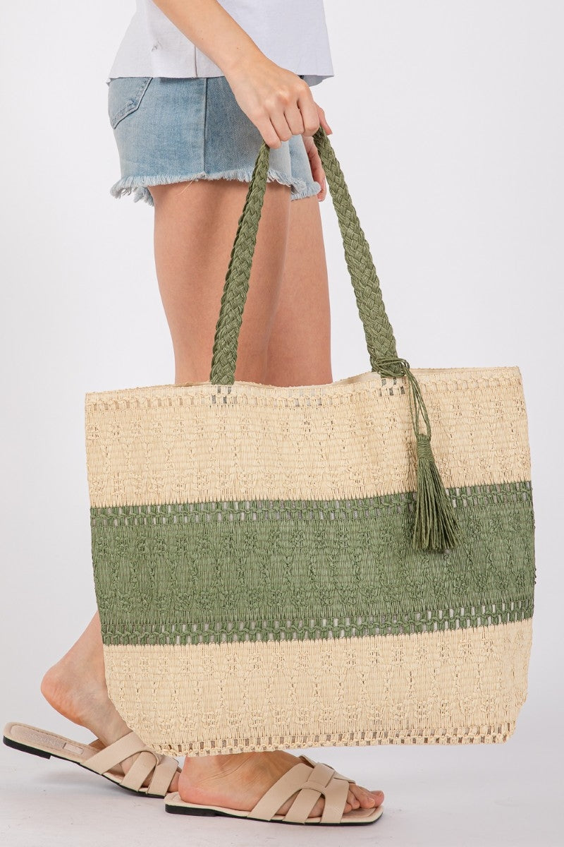 Lauren Woven Tote Bag