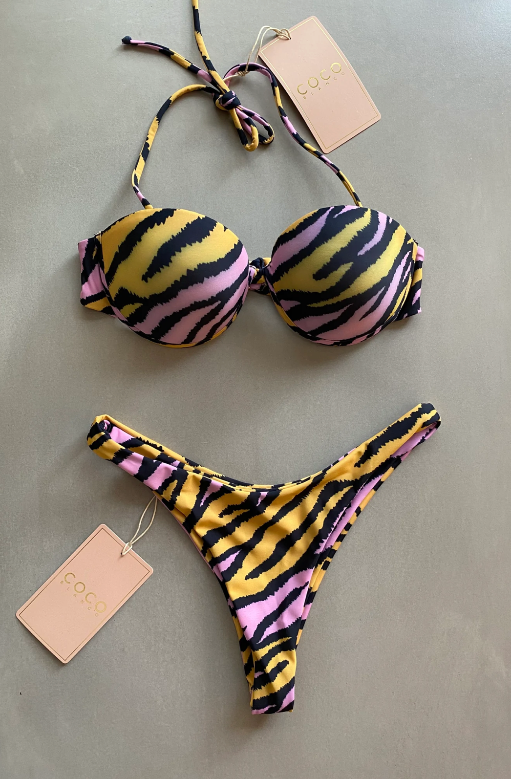 Nassao Bikini Top | Vivid Zebra