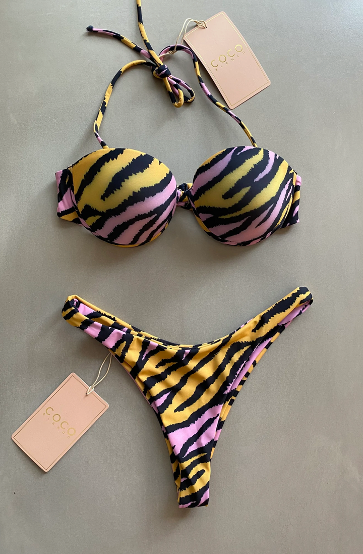 Nassao Bikini Top | Vivid Zebra