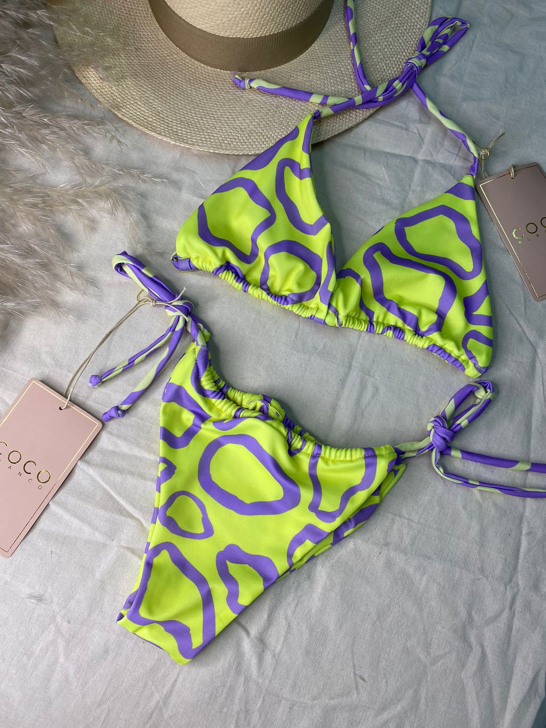 Afrodita Bikini Top | Neon Abstract